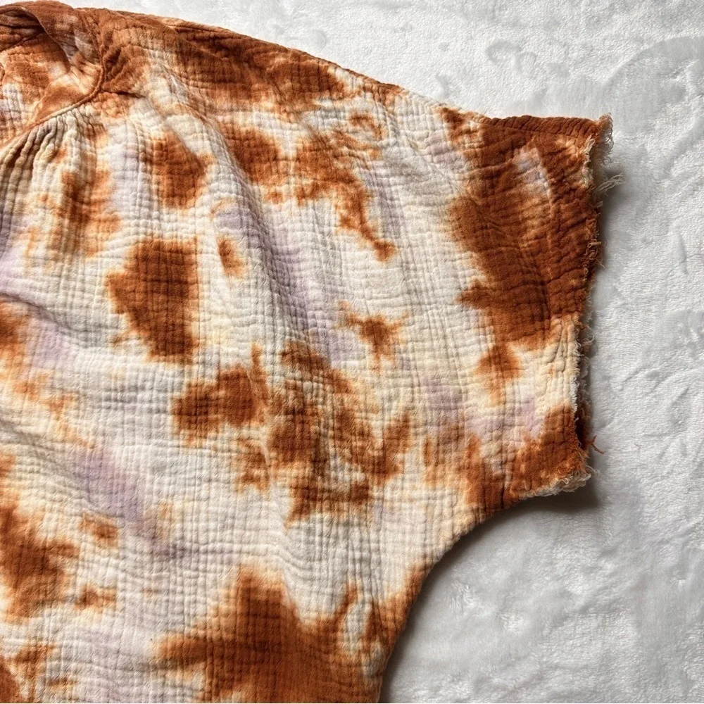 Young Fabulous & Broke Baja Kaftan Midi Dress in Thistle Cosmic Wash Tie Dye S/M